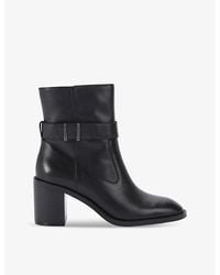 Carvela Kurt Geiger - Stirling Block-Heel Leather Ankle Boots - Lyst