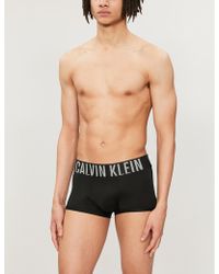 Calvin Klein Intense Power Slim-fit Microfibre Trunks - Black