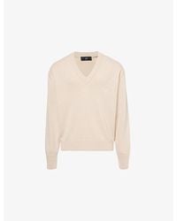 dunhill - V-Neck Relaxed-Fit Cotton And Cashmere-Blend Jumper - Lyst