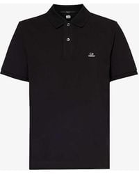 C.P. Company - Short-sleeved Logo-embroidered Stretch-cotton Polo Shirt Xx - Lyst