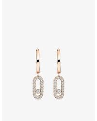 Messika - Move Uno 18Ct And 0.19Ct Diamond Hoop Earrings - Lyst
