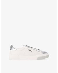 Carvela Kurt Geiger - Santiana Faux-Leather Low-Top Trainers - Lyst