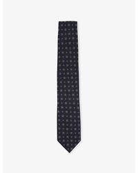 Reiss - Anzio Geometric-Pattern Silk-Blend Tie - Lyst