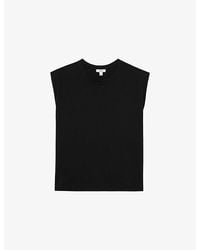 Reiss - Millie Cap-Sleeve Cotton T-Shirt - Lyst