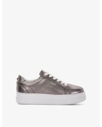 Dune - Eastern Logo-Embossed Flatform Low-Top Trainers - Lyst