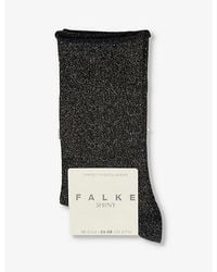 FALKE - Shiny-Finish Mid-Calf Knitted Socks - Lyst