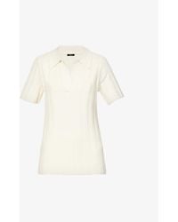 JOSEPH - Ribbed Fitted Knitted Polo Shirt X - Lyst