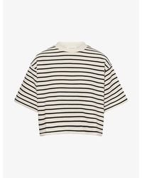 Anine Bing - Myers Cropped Cotton-Blend T-Shirt - Lyst
