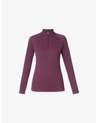 Sweaty Betty - Ribbed Chevron Half-Zip Base Layer Ski Top - Lyst