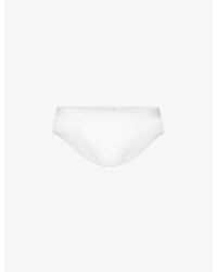 Derek Rose - Jack Branded-Waistband Stretch-Cotton Briefs - Lyst