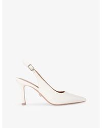 Carvela Kurt Geiger - Corletta Slingback Logo-Embellished Woven Heeled Courts - Lyst
