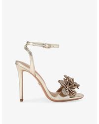 KG by Kurt Geiger - Saskia Faux-Leather Heeled Sandals - Lyst
