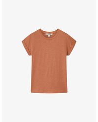 AllSaints - Anna Relaxed-Fit Short-Sleeve Cotton T-Shirt - Lyst