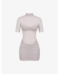 House Of Cb - Sorrel Semi-Sheer Stretch-Mesh Mini Dress - Lyst