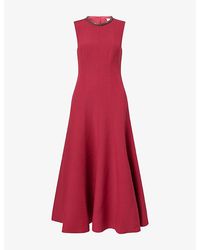 Roland Mouret - Bead-Embellished Wool And Silk-Blend Midi Dress - Lyst