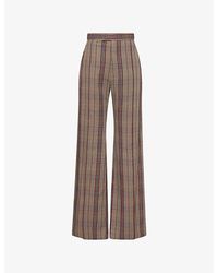 Vivienne Westwood - Check Wide-Leg Woven Trousers - Lyst