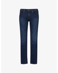 PAIGE - Transcend Federal 34-Inch Slim Straight Jeans - Lyst