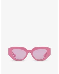Gucci - Gc002107 Rectangle-frame Acetate Sunglasses - Lyst