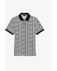 Ted Baker - Chapar Logo-print Organic-cotton Polo Shirt - Lyst