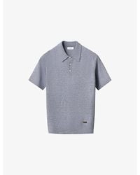 Eton - Short-Sleeve Fine-Knit Cotton And Linen Polo Shirt - Lyst