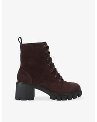 Carvela Kurt Geiger - Ignite Lace-Up Heeled Suede Boots - Lyst