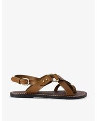 Soeur - Florence Cross-over Leather Sandals - Lyst
