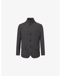 Corneliani - Single-Breasted Stand-Collar Wool-Cashmere Blend Jacket - Lyst