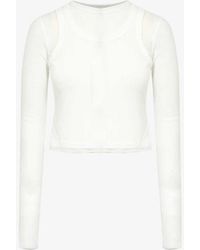ADANOLA - Layered Long-sleeved Slim-fit Knitted Top - Lyst