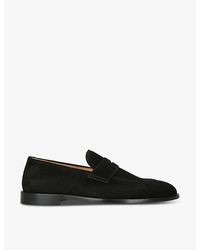 Brunello Cucinelli - Classic Panelled Suede Penny Loafers - Lyst