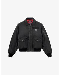 The Kooples - X Schott Branded Shell Bomber Jacket - Lyst