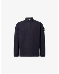 Stone Island - Compass-Badge Cotton Rugby Sweatshirt - Lyst