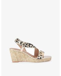 Carvela Kurt Geiger - Sorano Woven Wedge Sandals - Lyst