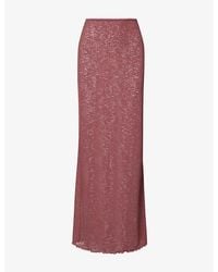 HYPHEN - Kenny Knitted Maxi Skirt - Lyst