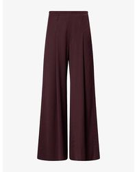 ME+EM - Pleated Wide-Leg Wool-Blend Trousers - Lyst