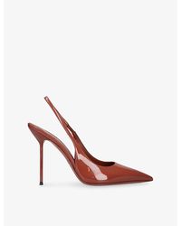 Paris Texas - Lidia 105 Heeled Patent-Leather Sling-Back Courts - Lyst