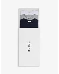 Reiss - Bless Crewneck Cotton-jersey T-shirt Pack Of Three X - Lyst