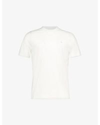 Emporio Armani - Logo-embossed Cotton-jersey T-shirt X - Lyst