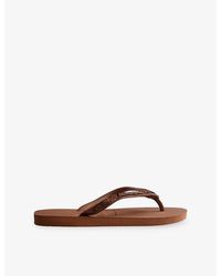 Havaianas - Top Glitter Rubber Flip-Flops - Lyst