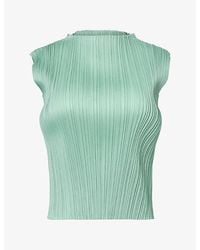 Pleats Please Issey Miyake - August Sleeveless Knit Top - Lyst
