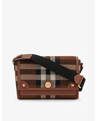 Burberry - Checked Woven Cross-body Bag - Lyst