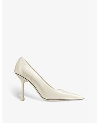 Jimmy Choo - Ixia 95 Pointed-toe Patent-leather Heeled Courts - Lyst
