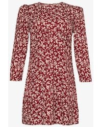 Reformation - Brantley Floral-pattern Woven-blend Mini Dress - Lyst
