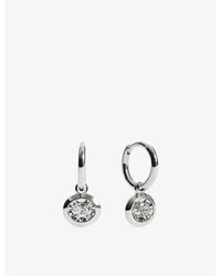 Monica Vinader - Oval Sterling And Lab Grown Diamond Huggie Earrings - Lyst