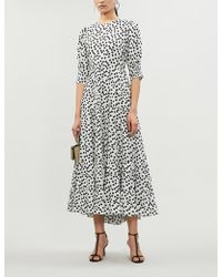 RIXO London Agyness Polka-dot Cotton And Silk-blend Maxi Dress - Multicolour