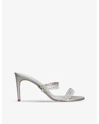 Rene Caovilla - Chandelier Jewel-Embellished Leather Heeled Sandals - Lyst