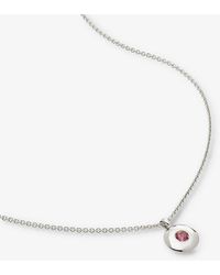 Monica Vinader - October Birthstone Sterling-silver Necklace - Lyst