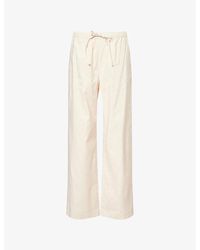 Rag & Bone - Logan Drawstring Stretch-Linen Blend Trousers - Lyst