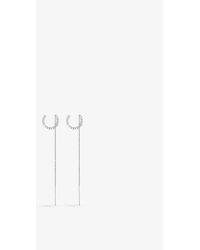 Apm Monaco - Up And Down Sterling And Zirconia Stone Drop Earrings - Lyst