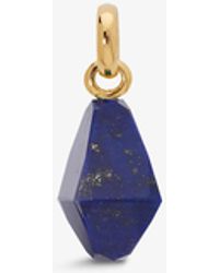 Monica Vinader - Doina 18ct Recycled Yellow Gold-plated Vermeil Sterling-silver And Lapis Pendant - Lyst