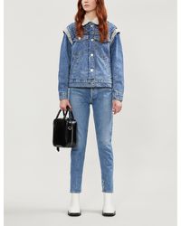 Sandro Embellished Denim Jacket - Blue